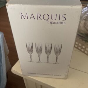 Waterford Marquis Champagne Flutes. Set of 4 in box